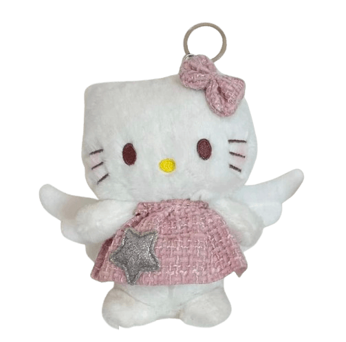 Hello Kitty plysch-nyckelring