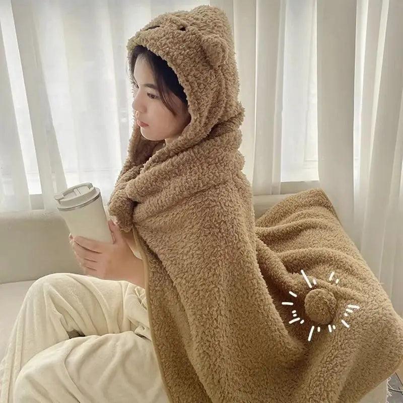 Krämfärgad teddyfleece